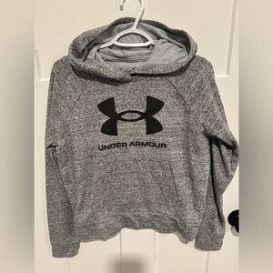 Under Armour Gray Hoodie Sweatshirt with Black Logo